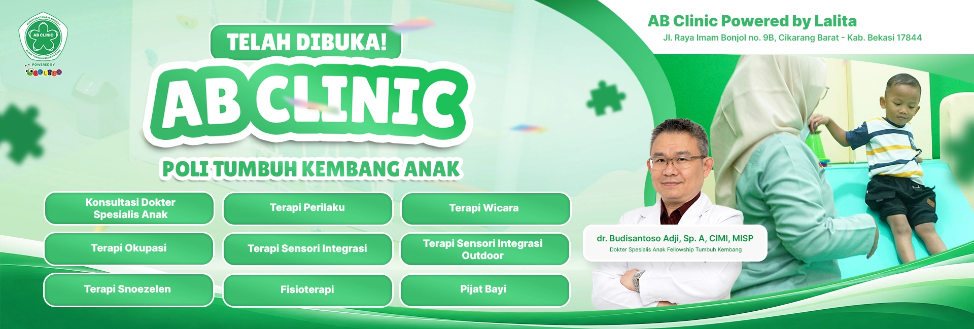 Telah Dibuka Poli Tumbuh Kembang Anak AB Clinic Powered by Klinik Lalita
